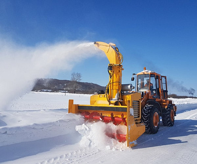Быстросъемный шнекороторный снегоочиститель производительностью до 2750 т/ч ДЭМ-133